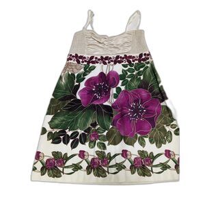 Free People Size 10 Floral dress Mini spaghetti straps retro floral convertible